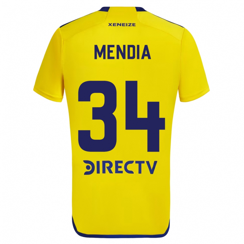 Dětské Mateo Mendia #34 Žlutá Modrá Daleko Hráčské Dresy 2024/25 Dres