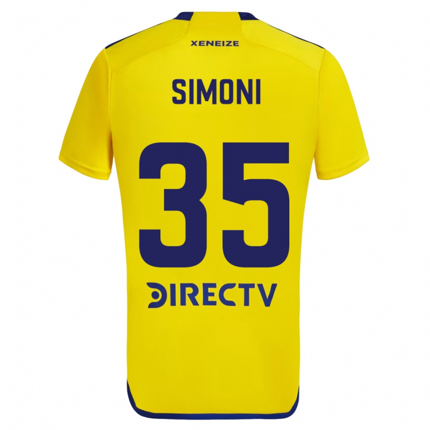 Dětské Valentino Simoni #35 Žlutá Modrá Daleko Hráčské Dresy 2024/25 Dres