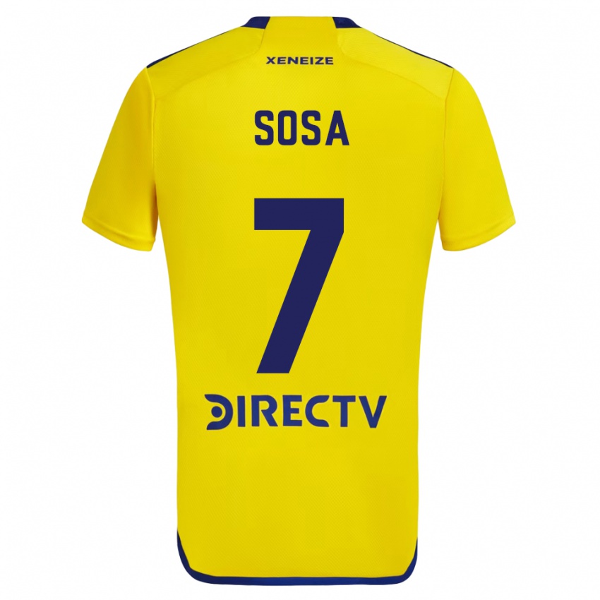 Dětské Elián Sosa #7 Žlutá Modrá Daleko Hráčské Dresy 2024/25 Dres