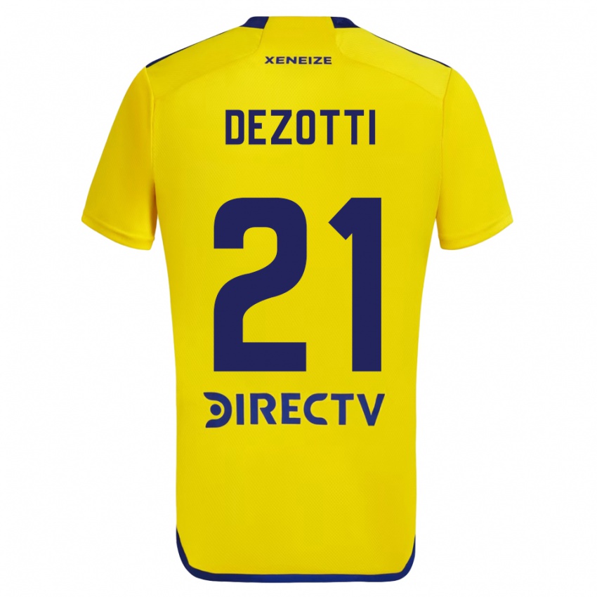 Dětské Martina Dezotti #21 Žlutá Modrá Daleko Hráčské Dresy 2024/25 Dres