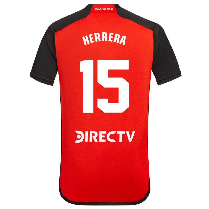 Dětské Andrés Herrera #15 Červená Černá Bílá Daleko Hráčské Dresy 2024/25 Dres