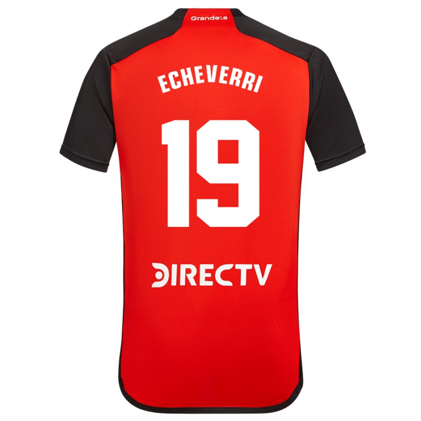 Dětské Claudio Echeverri #19 Červená Černá Bílá Daleko Hráčské Dresy 2024/25 Dres