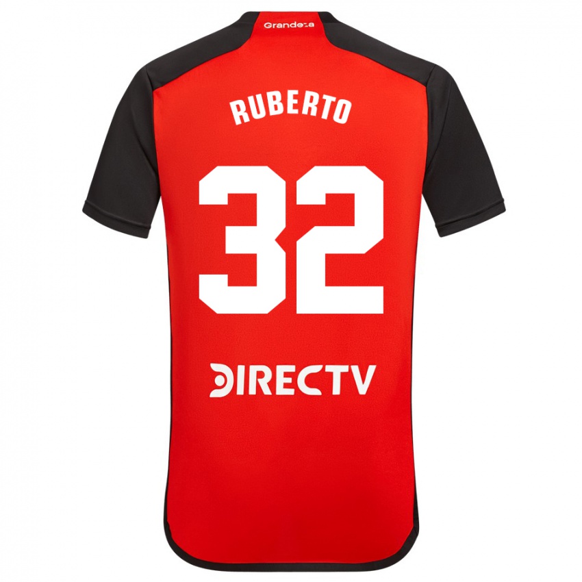 Dětské Agustín Ruberto #32 Červená Černá Bílá Daleko Hráčské Dresy 2024/25 Dres