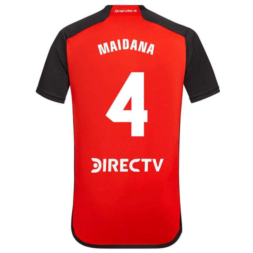 Dětské Jonatan Maidana #4 Červená Černá Bílá Daleko Hráčské Dresy 2024/25 Dres