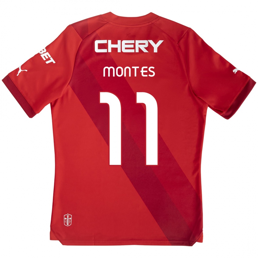 Dětské Clemente Montes #11 Červená Bílá Daleko Hráčské Dresy 2024/25 Dres