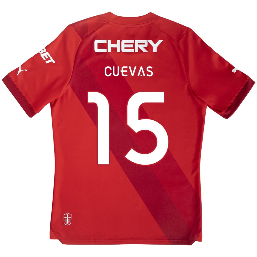 Dětské Cristian Cuevas #15 Červená Bílá Daleko Hráčské Dresy 2024/25 Dres