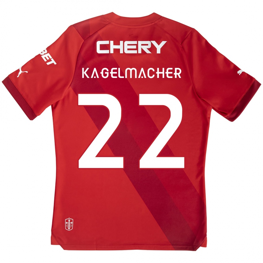 Dětské Gary Kagelmacher #22 Červená Bílá Daleko Hráčské Dresy 2024/25 Dres