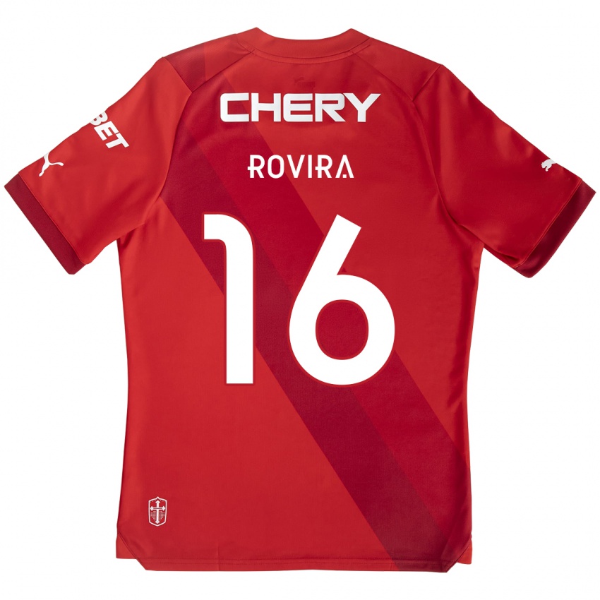 Dětské Brayan Rovira #16 Červená Bílá Daleko Hráčské Dresy 2024/25 Dres