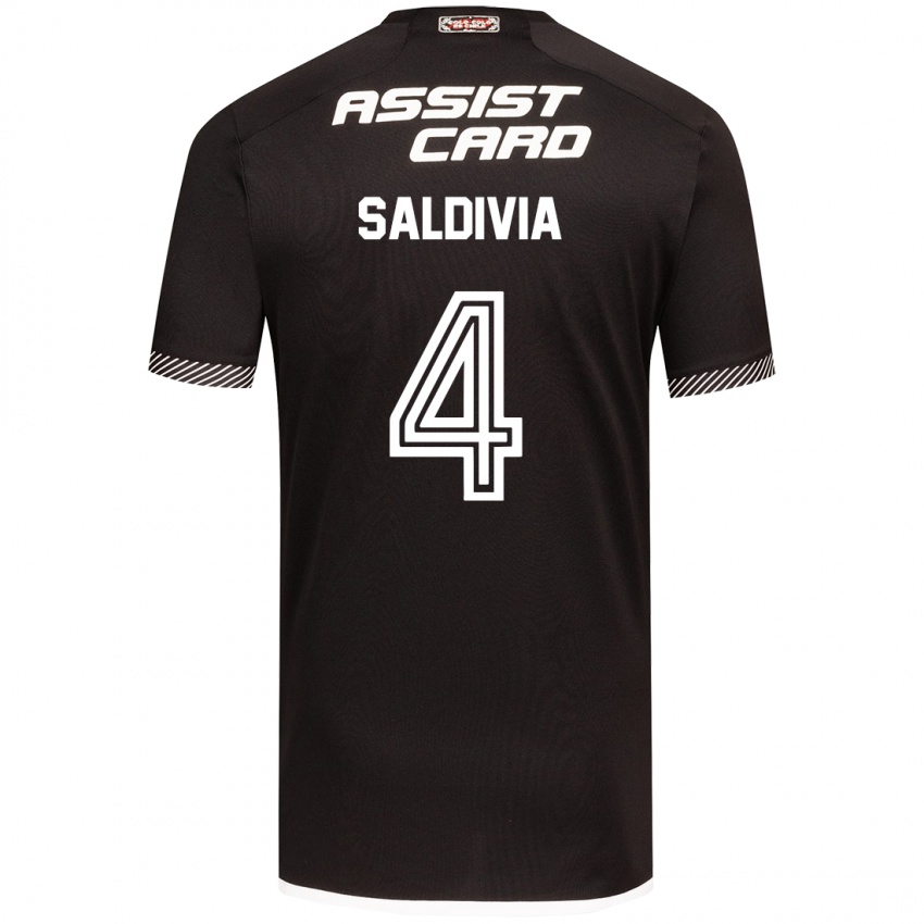 Dětské Alan Saldivia #4 Černá Bílá Daleko Hráčské Dresy 2024/25 Dres