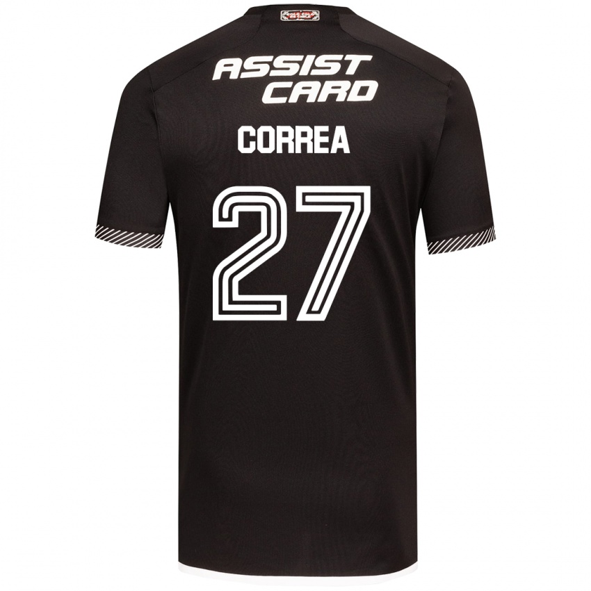 Dětské Javier Correa #27 Černá Bílá Daleko Hráčské Dresy 2024/25 Dres