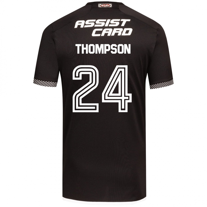 Dětské Jordhy Thompson #24 Černá Bílá Daleko Hráčské Dresy 2024/25 Dres