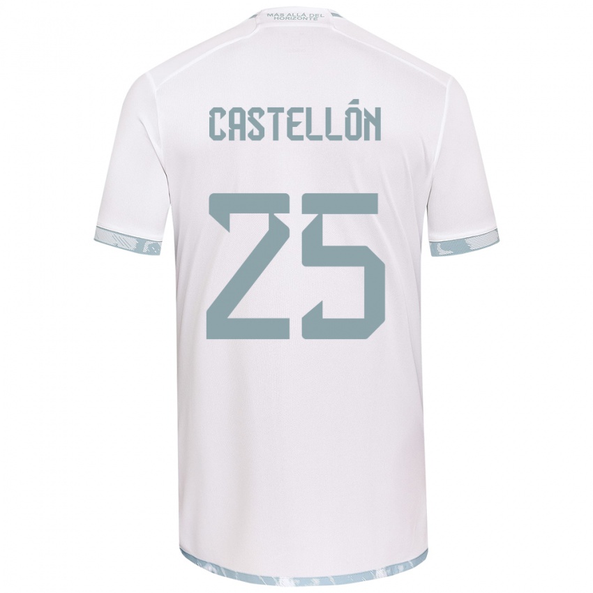 Dětské Gabriel Castellón #25 Bílá Šedá Daleko Hráčské Dresy 2024/25 Dres