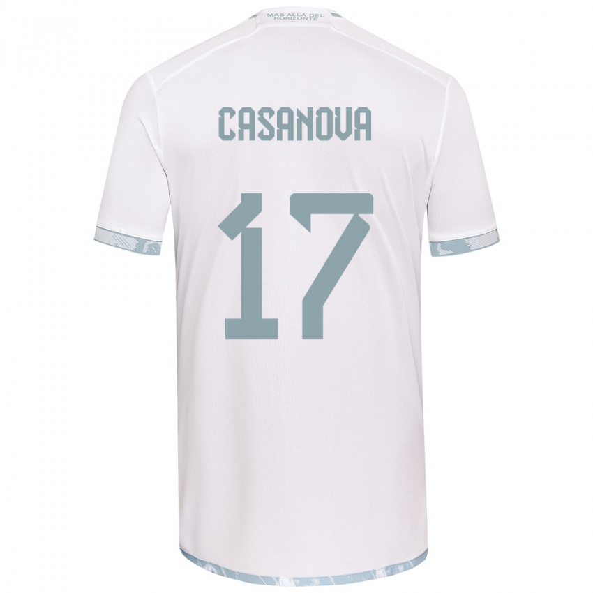 Dětské Luis Casanova #17 Bílá Šedá Daleko Hráčské Dresy 2024/25 Dres