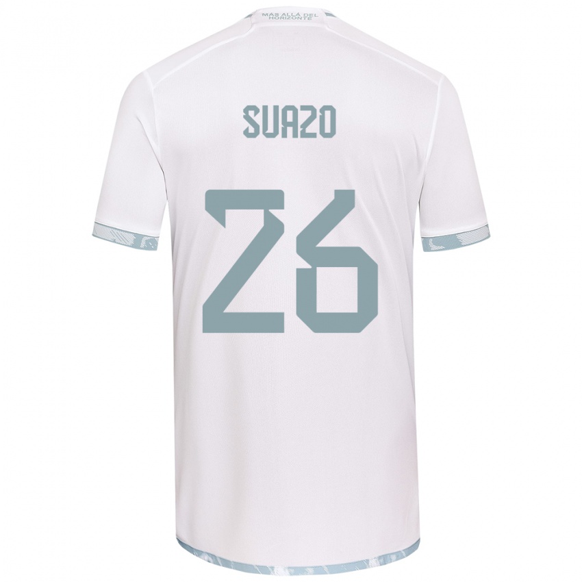 Dětské Gretzel Suazo #26 Bílá Šedá Daleko Hráčské Dresy 2024/25 Dres