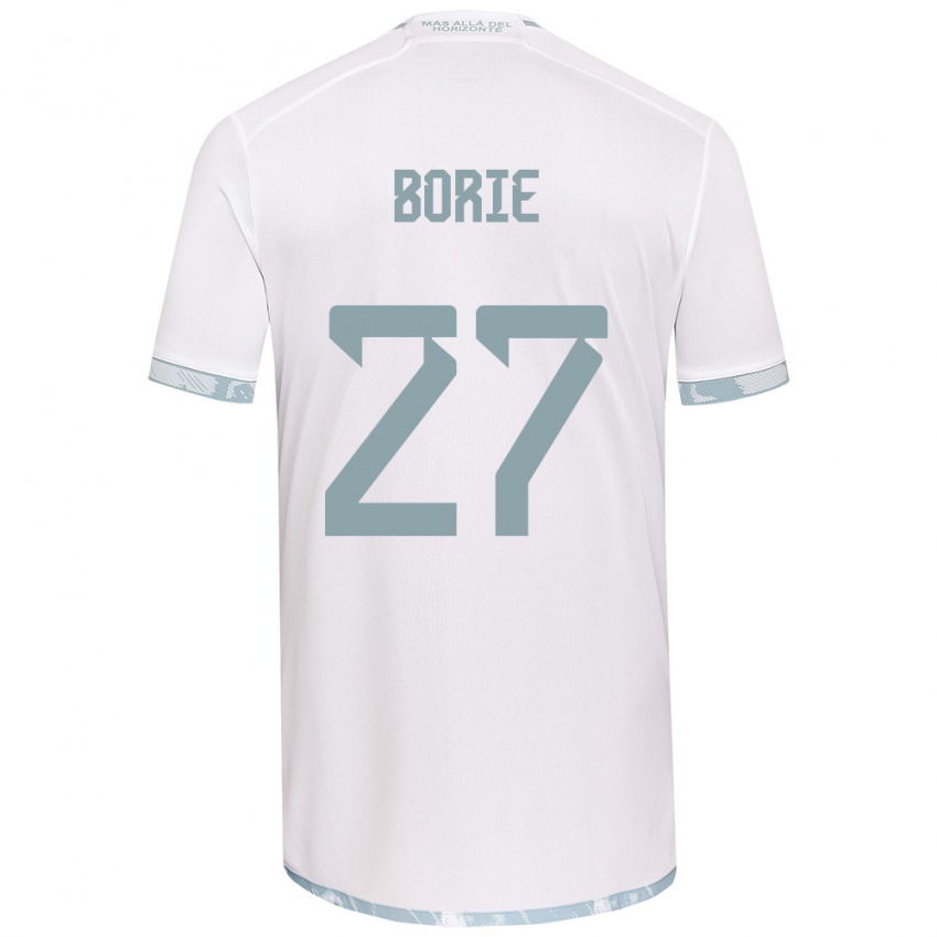 Dětské Emilie Borie #27 Bílá Šedá Daleko Hráčské Dresy 2024/25 Dres