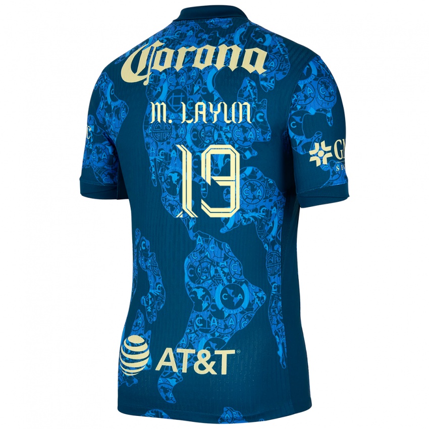 Dětské Miguel Layun #19 Modrá Žlutá Daleko Hráčské Dresy 2024/25 Dres