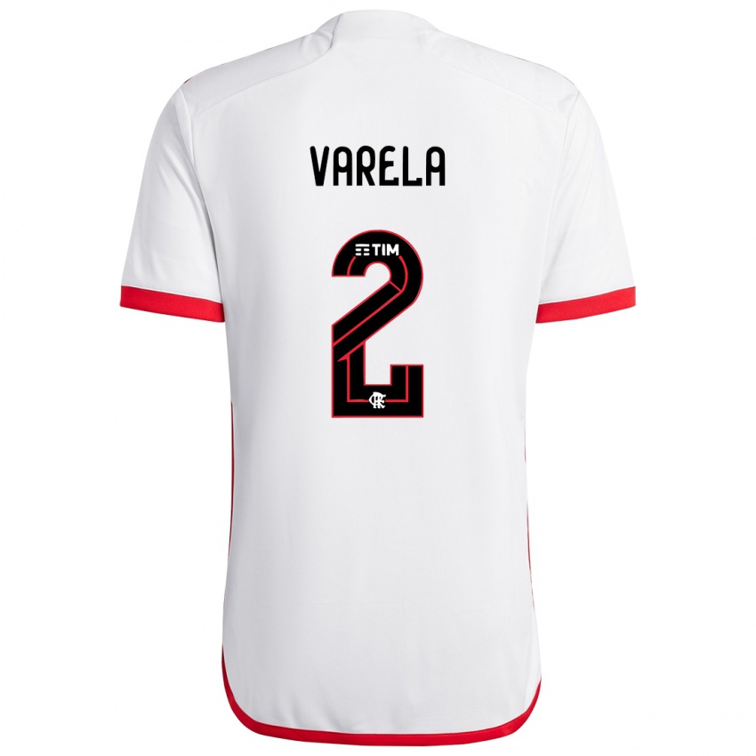 Dětské Guillermo Varela #2 Bílá Červená Daleko Hráčské Dresy 2024/25 Dres