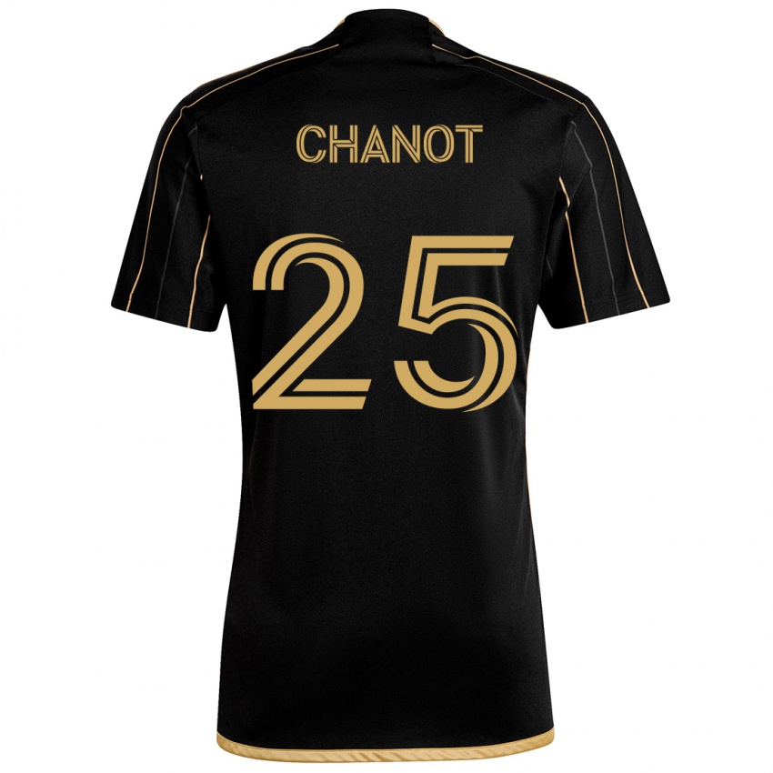 Pánské Maxime Chanot #25 Černé Zlato Domů Hráčské Dresy 2024/25 Dres