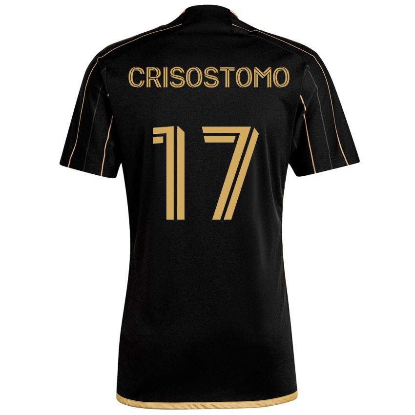 Pánské Danny Crisostomo #17 Černé Zlato Domů Hráčské Dresy 2024/25 Dres