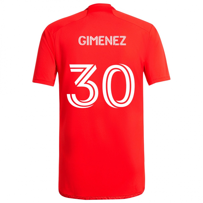 Pánské Gastón Giménez #30 Červená Bílá Domů Hráčské Dresy 2024/25 Dres