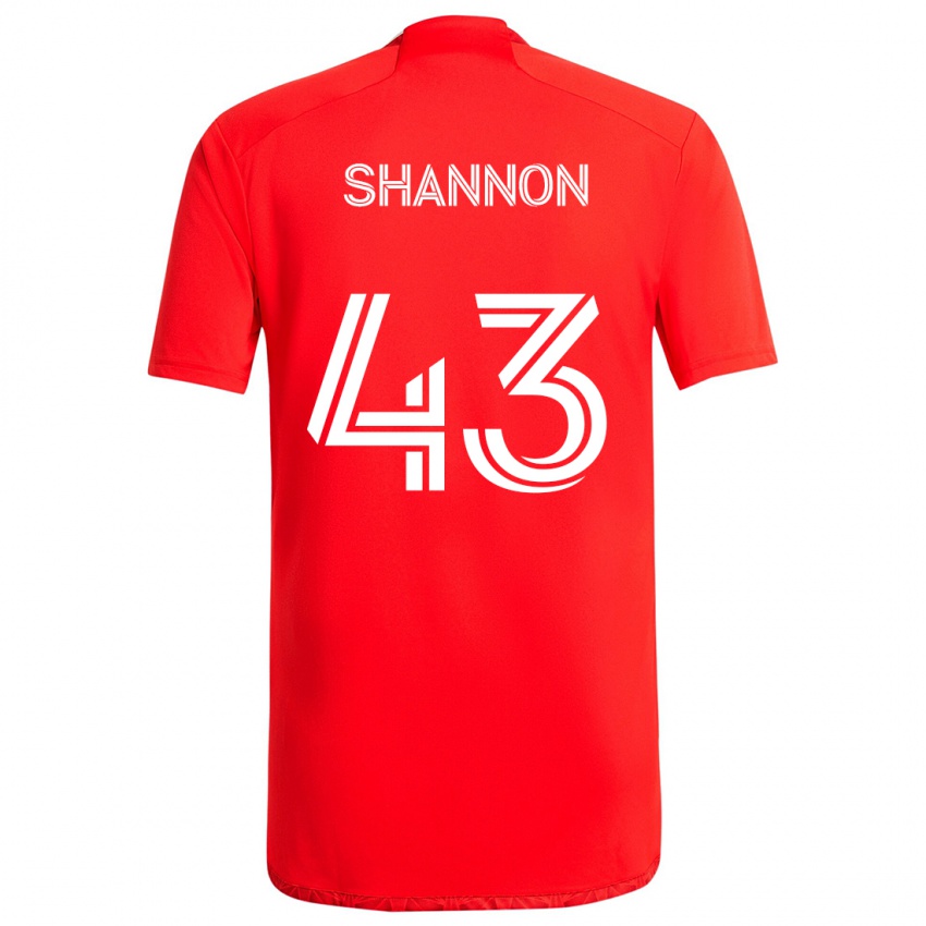 Pánské Jaylen Shannon #43 Červená Bílá Domů Hráčské Dresy 2024/25 Dres