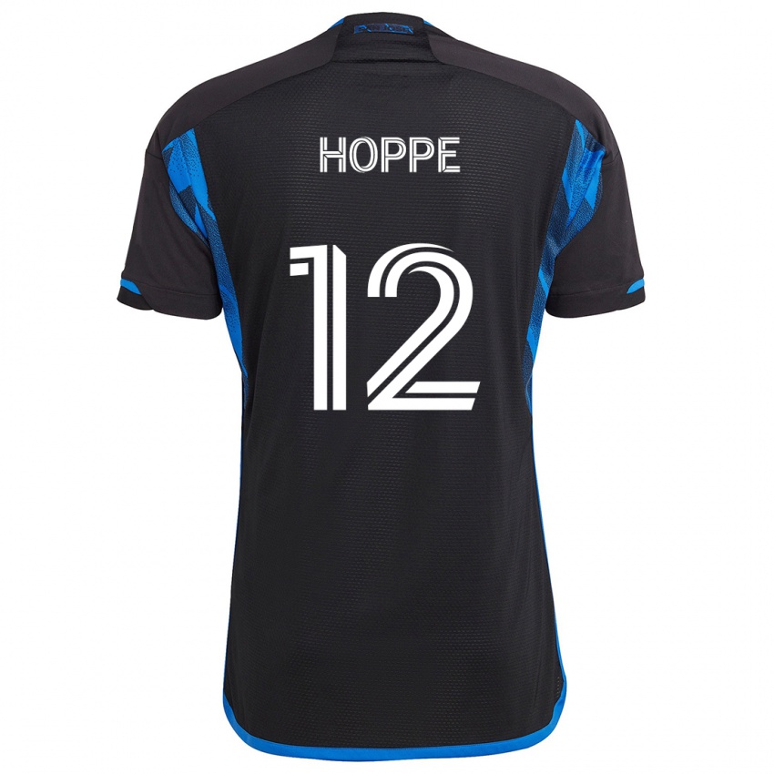 Pánské Matthew Hoppe #12 Modrá Černá Domů Hráčské Dresy 2024/25 Dres