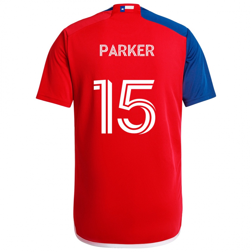 Pánské Isaiah Parker #15 Modrá Červená Domů Hráčské Dresy 2024/25 Dres