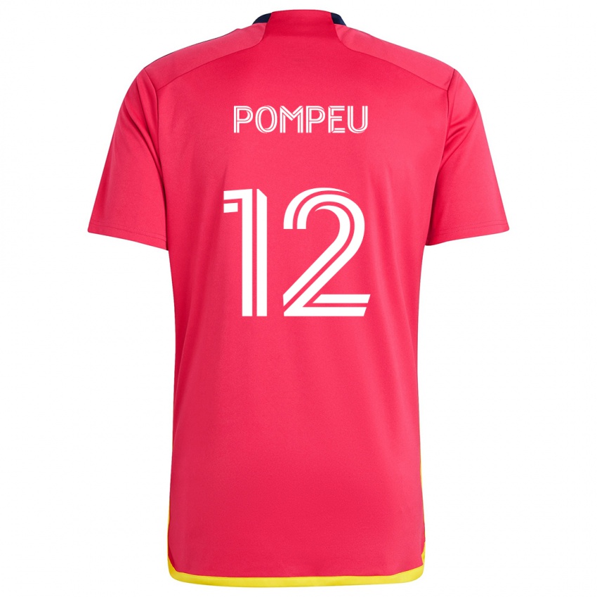 Pánské Célio Pompeu #12 Červená Modrá Domů Hráčské Dresy 2024/25 Dres