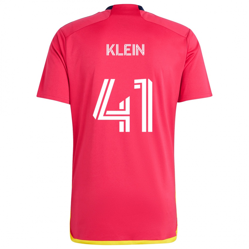 Pánské Johnny Klein #41 Červená Modrá Domů Hráčské Dresy 2024/25 Dres