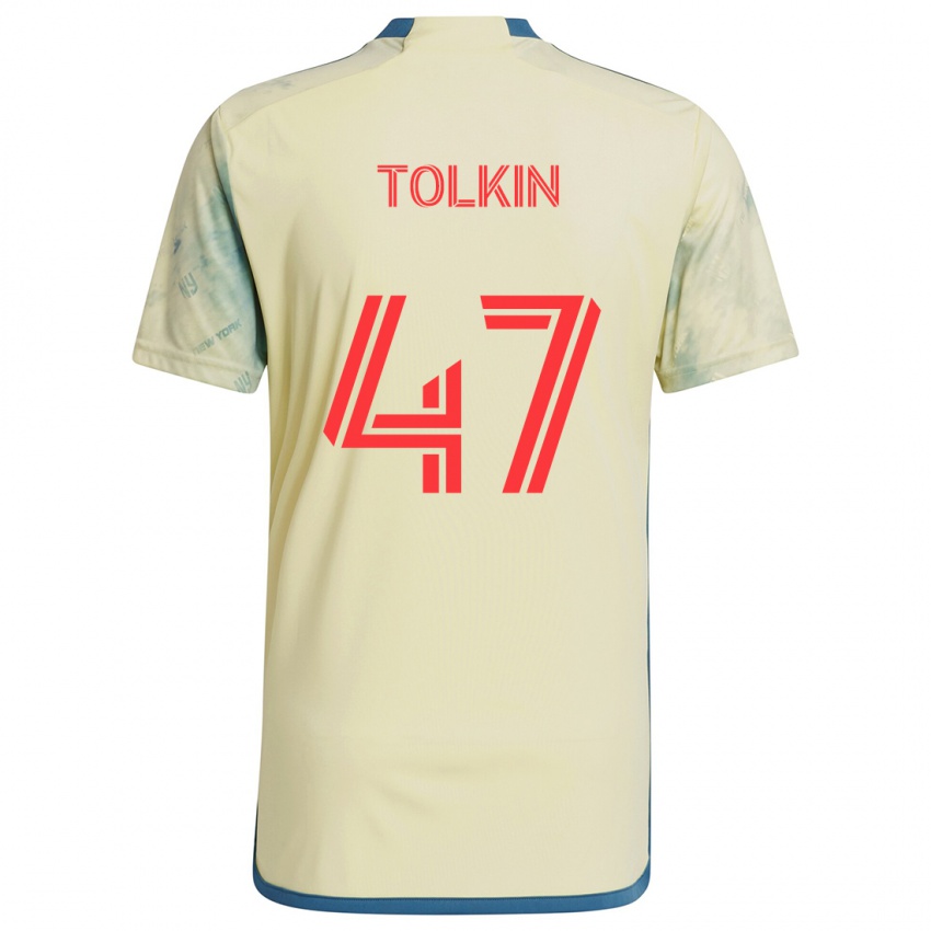 Pánské John Tolkin #47 Žlutá Červená Modrá Domů Hráčské Dresy 2024/25 Dres