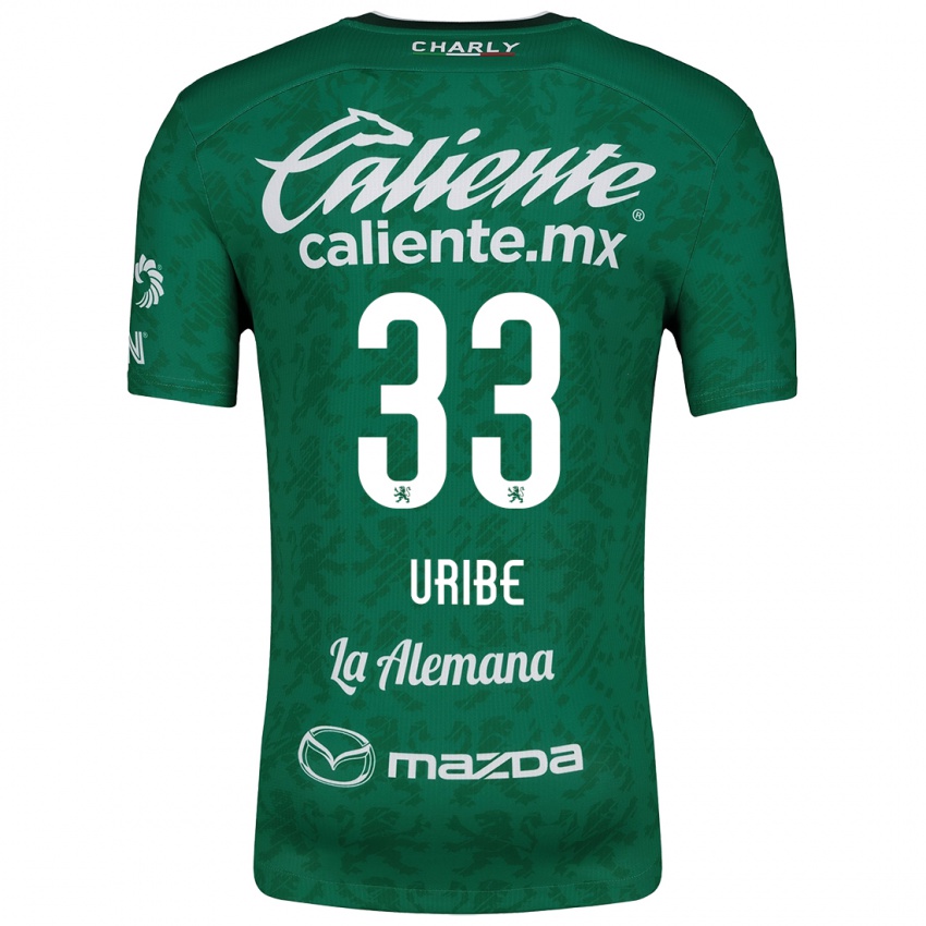 Pánské Héctor Uribe #33 Zelená Bílá Domů Hráčské Dresy 2024/25 Dres