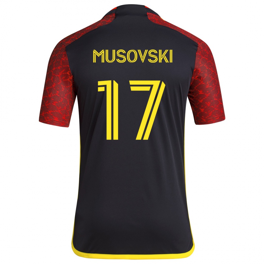 Pánské Danny Musovski #17 Červená Černá Daleko Hráčské Dresy 2024/25 Dres