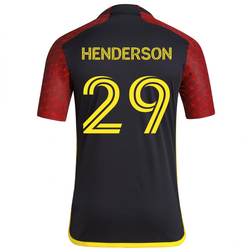 Pánské Anna Henderson #29 Červená Černá Daleko Hráčské Dresy 2024/25 Dres