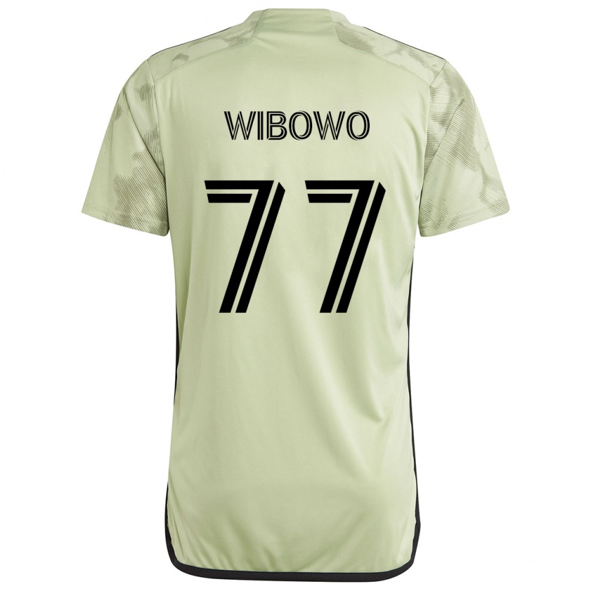 Pánské Adrian Wibowo #77 Světle Zelená Daleko Hráčské Dresy 2024/25 Dres