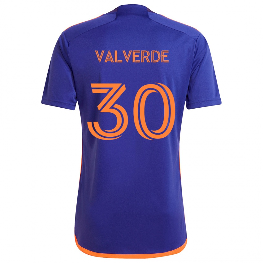 Pánské Jefferson Valverde #30 Fialová Oranžová Daleko Hráčské Dresy 2024/25 Dres