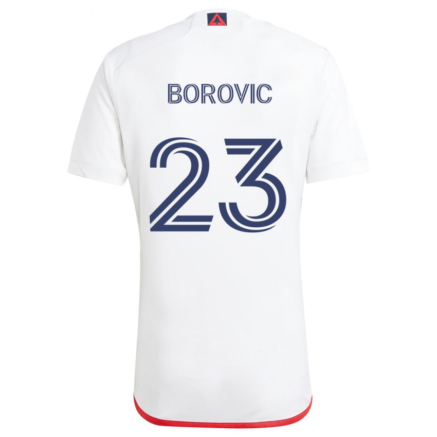 Pánské Luka Borovic #23 Bílá Červená Daleko Hráčské Dresy 2024/25 Dres