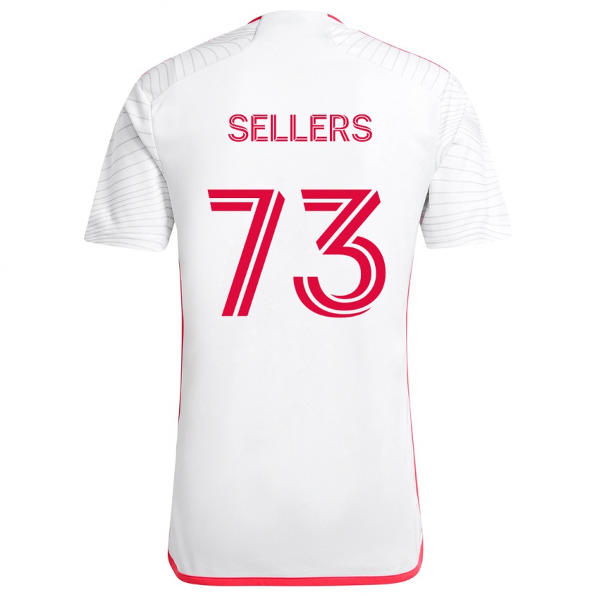 Pánské Braydon Sellers #73 Bílá Červená Daleko Hráčské Dresy 2024/25 Dres