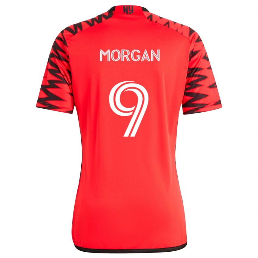 Pánské Lewis Morgan #9 Červená Černá Bílá Daleko Hráčské Dresy 2024/25 Dres