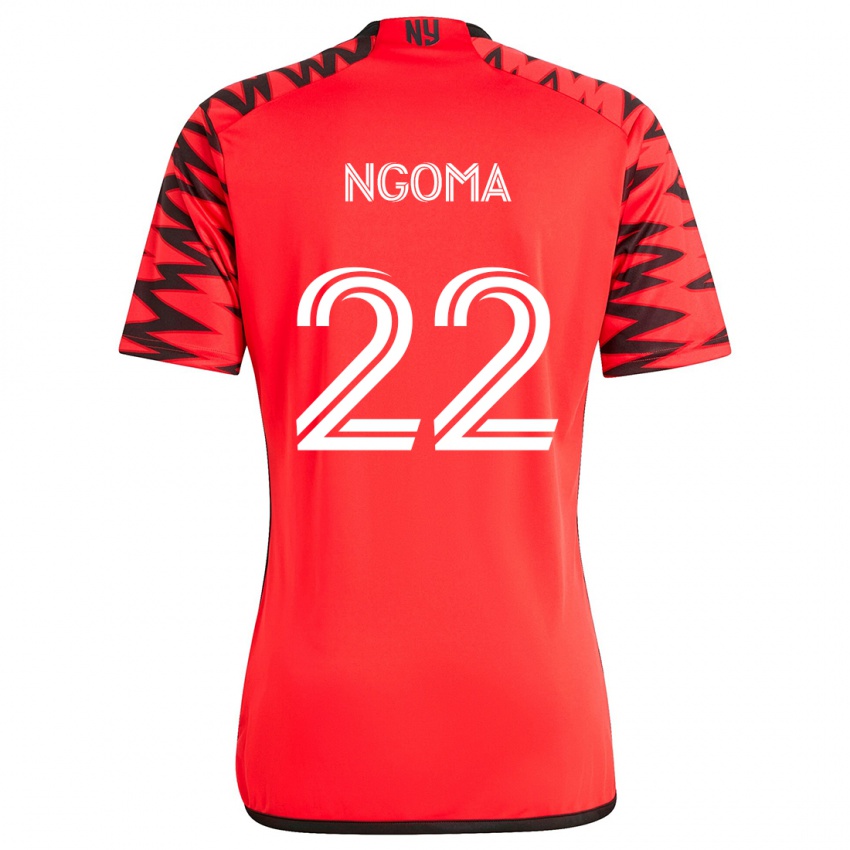 Pánské Serge Ngoma #22 Červená Černá Bílá Daleko Hráčské Dresy 2024/25 Dres