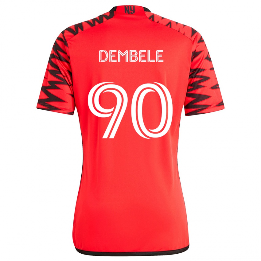 Pánské Malick Dembele #90 Červená Černá Bílá Daleko Hráčské Dresy 2024/25 Dres