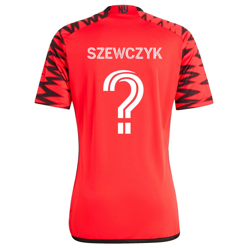 Pánské Tobias Szewczyk #0 Červená Černá Bílá Daleko Hráčské Dresy 2024/25 Dres