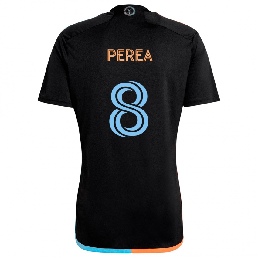 Pánské Andrés Perea #8 Černá Oranžová Modrá Daleko Hráčské Dresy 2024/25 Dres