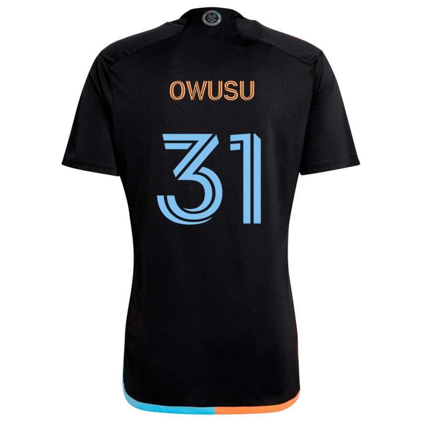 Pánské Samuel Owusu #31 Černá Oranžová Modrá Daleko Hráčské Dresy 2024/25 Dres