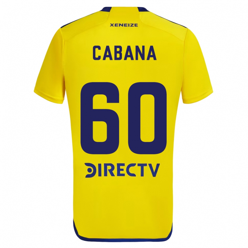 Pánské Juan Pablo Cabana #60 Žlutá Modrá Daleko Hráčské Dresy 2024/25 Dres