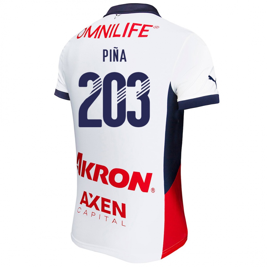 Pánské Fernando Piña #203 Bílá Červená Modrá Daleko Hráčské Dresy 2024/25 Dres