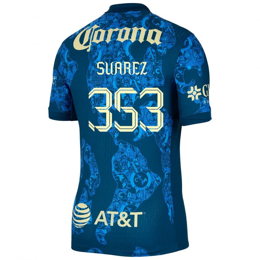 Pánské Irwin Suarez #353 Modrá Žlutá Daleko Hráčské Dresy 2024/25 Dres