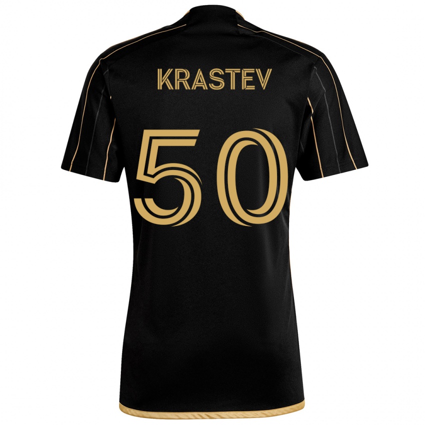 Dámské Filip Krastev #50 Černé Zlato Domů Hráčské Dresy 2024/25 Dres