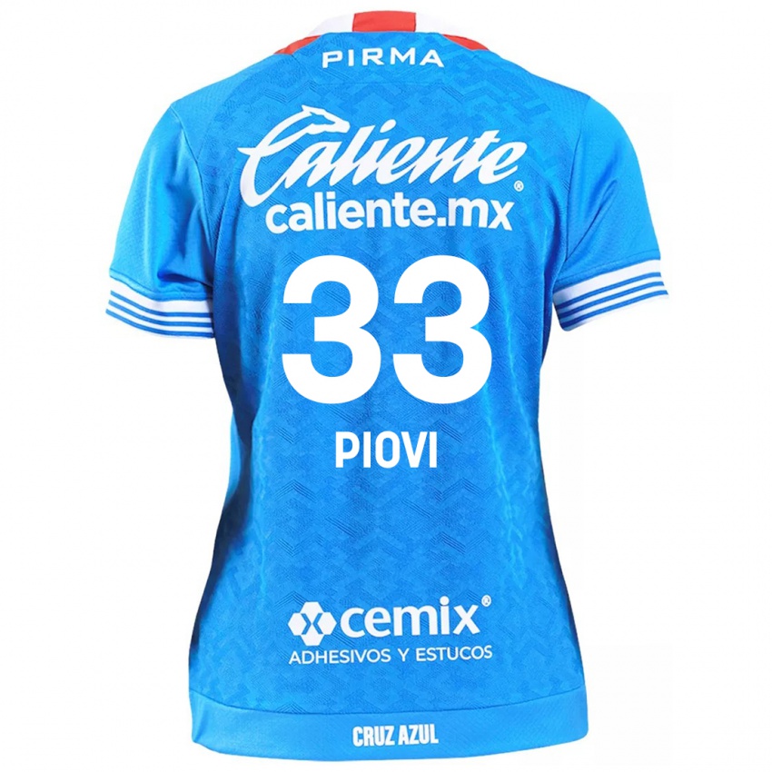 Dětské Gonzalo Piovi #33 Modrá Obloha Domů Hráčské Dresy 2024/25 Dres