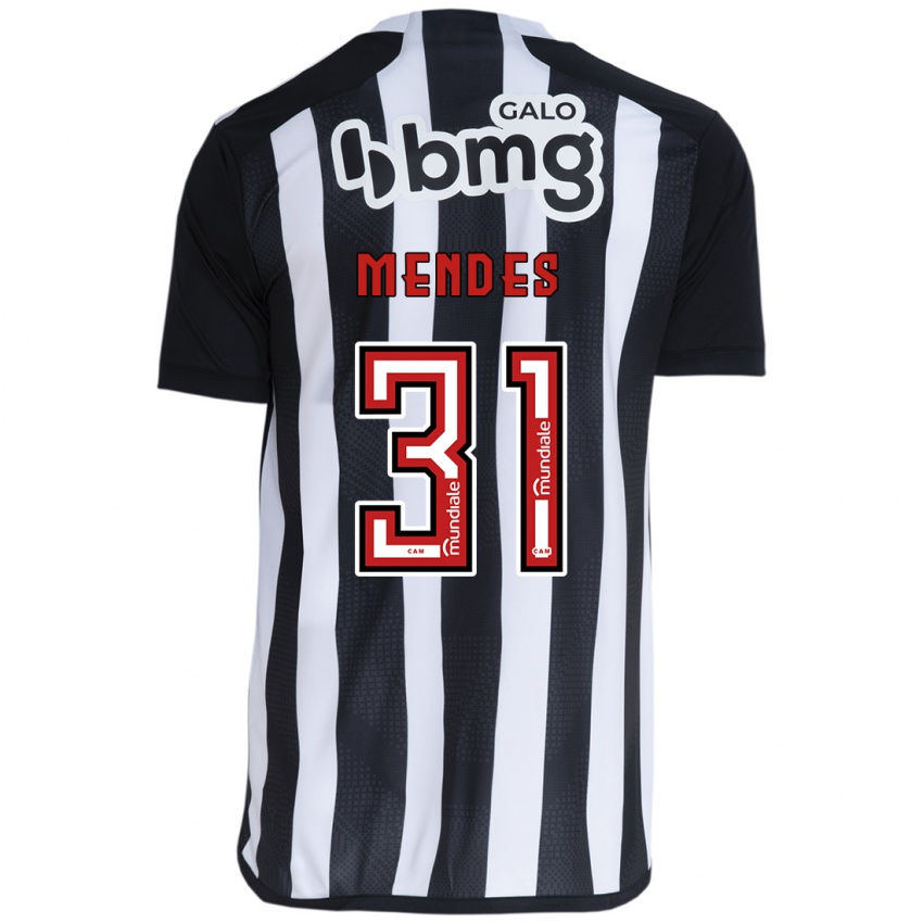 Dětské Matheus Mendes #31 Bílý Černý Domů Hráčské Dresy 2024/25 Dres