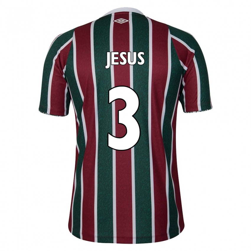 Dětské Alexandre Jesus #3 Zelená Kaštanově Bílá Domů Hráčské Dresy 2024/25 Dres